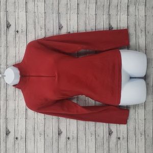 L.L. Bean-1/4 Zip Long Sleeve Mock Neck Fleece Pullover Sweater Size S